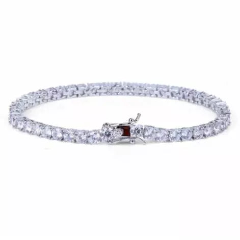4mm Round Cut Diamond Tennis Bracelet